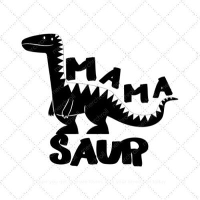 Mama Saurus Mommy & Baby Matching Shirt Design Bundle SVG PNG EPS DXF AI Download