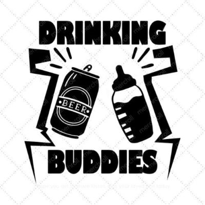 Drinking buddies Daddy & Baby Matching Shirt Design SVG PNG EPS DXF AI Download