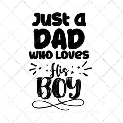 Just A Dad Who Loves His Boy Dad & Son Matching Shirt Design Bundle SVG PNG EPS DXF AI Download
