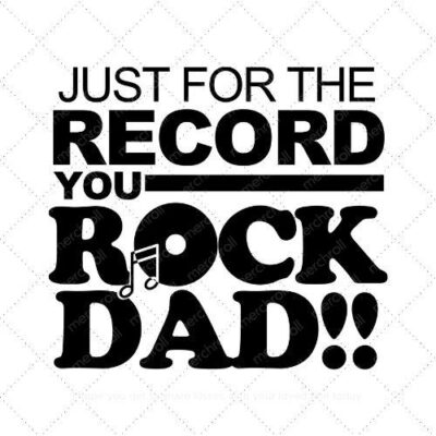 Just For The Record You Rock Dad Dad & Son Matching Shirt Design Bundle SVG PNG EPS DXF AI Download