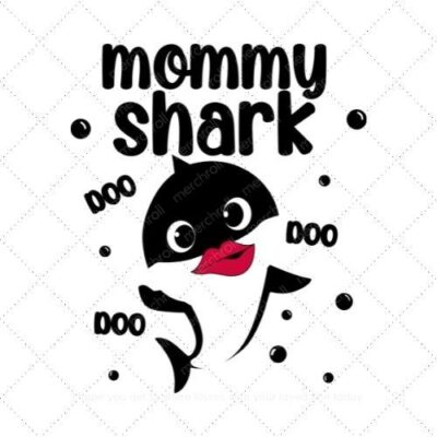 Mommy Shark Mommy & Baby Matching Shirt Design Bundle SVG PNG EPS DXF AI Download