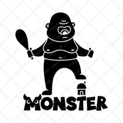 Monster Daddy & Baby Matching Shirt Design SVG PNG EPS DXF AI Download