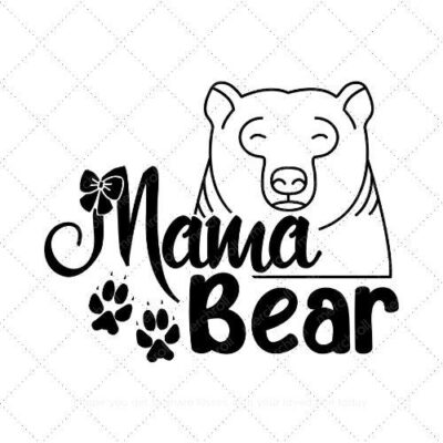 Mommy Bear Mommy & Baby Matching Shirt Design Bundle SVG PNG EPS DXF AI Download