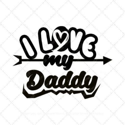 I Love My Daddy Daddy & Daughter Matching Shirt Design SVG PNG EPS DXF AI Download