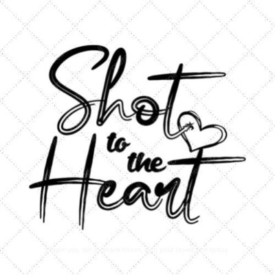 Shot to the heart Mommy and Daughter Matching Shirt Design Bundle SVG PNG EPS DXF AI Download