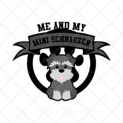 Me and my mini schnauzer SVG PNG EPS DXF AI Download
