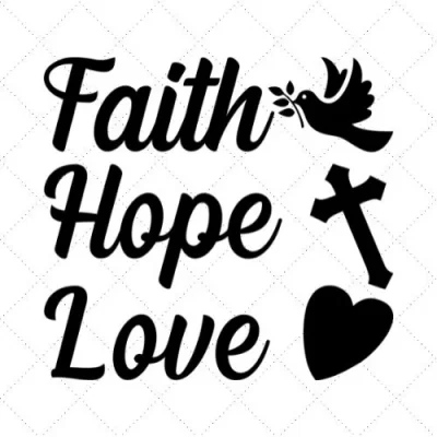 Faith Hope Love SVG PNG EPS DXF AI Download