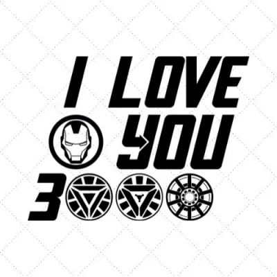 I Love You 3000 SVG PNG EPS DXF AI Download