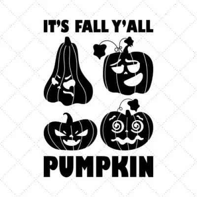 It's Fall Y'All Pumpkin SVG PNG EPS DXF AI Download
