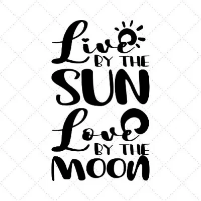 Live By The Sund Love By The Moon SVG PNG EPS DXF AI Download