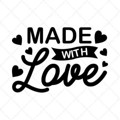 Made With Love SVG PNG EPS DXF AI Download