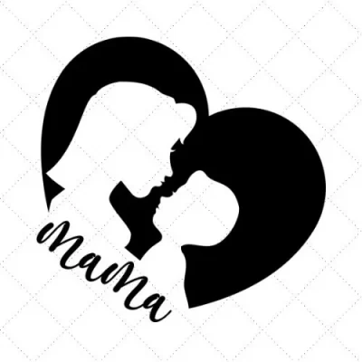 Mama Heart SVG PNG EPS DXF AI Download