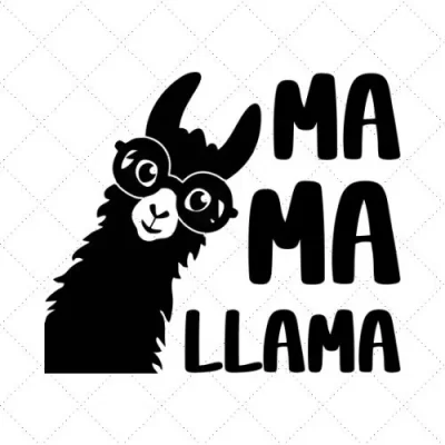 Mama Llama SVG PNG EPS DXF AI Download
