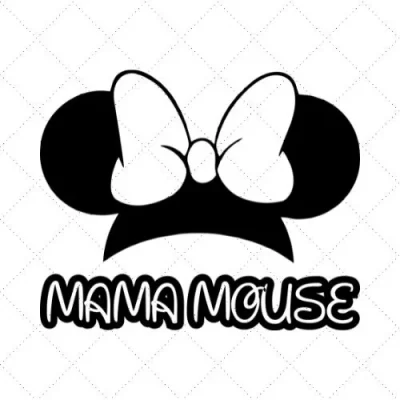 Mama Mouse SVG PNG EPS DXF AI Download