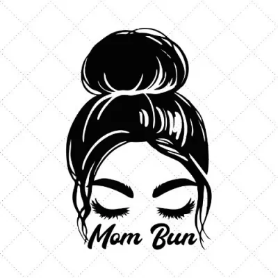 Mom Bun SVG PNG EPS DXF AI Download