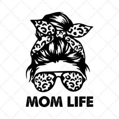Mom Life Leopard SVG PNG EPS DXF AI Download