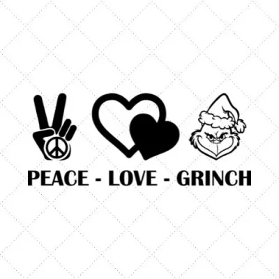 Peace Love Grinch SVG PNG EPS DXF AI Download