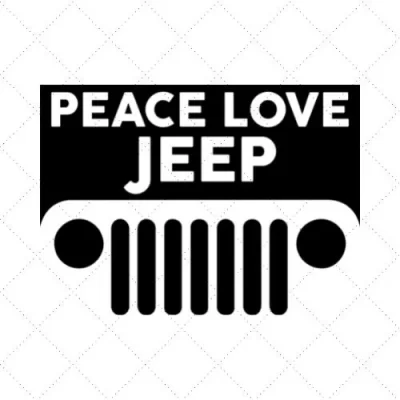 Peace Love Jeep SVG PNG EPS DXF AI Download