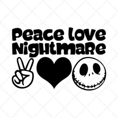 Peace Love Nightmare SVG PNG EPS DXF AI Download'
