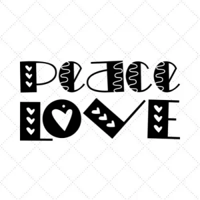 Peace Love SVG PNG EPS DXF AI Download