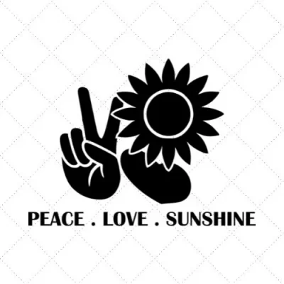 Peace Love Sunshine SVG PNG EPS DXF AI Download