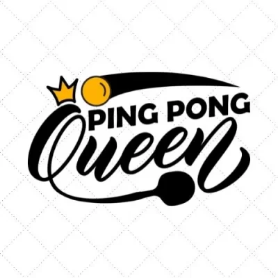 Pingpong Queen SVG PNG EPS DXF AI Download