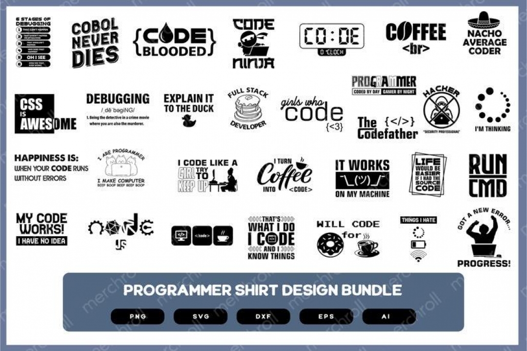 Programmer Shirt Design Bundle | Programmer Shirt SVG | Programmer Funny Shirt | Programmer Mug
