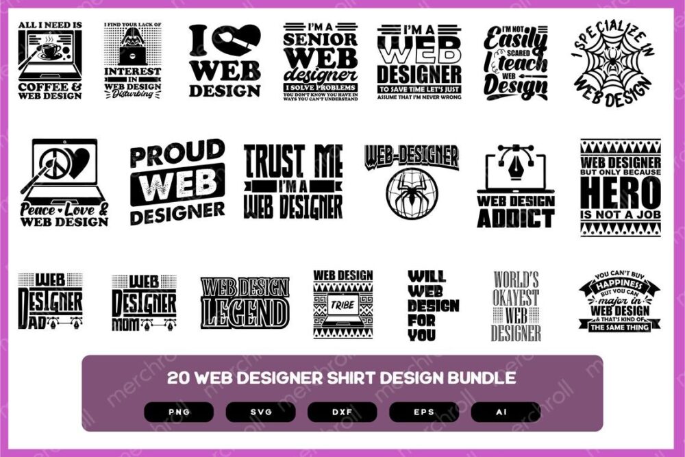 Web Designer Design Bundle | Web Designer SVG | Web Designer PNG | Web Designer Mug Design | Web Designer Shirt | Web Developer