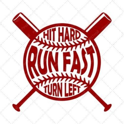 Hit Hard Run Fast Turn Left SVG PNG EPS DXF AI Download