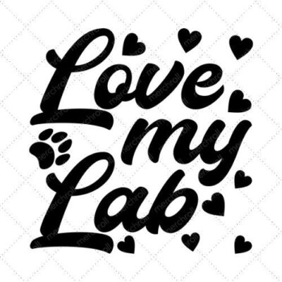 Love My Lab SVG PNG EPS DXF AI Download