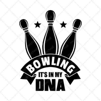 Bowling It's In My DNA SVG PNG EPS DXF AI Download