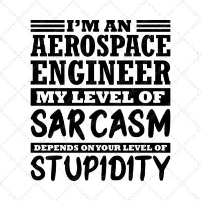 I'm An Aerospace Engineer My Level Of Sarcasm Depends On Your Level Of Stupidity SVG PNG EPS DXF AI Download