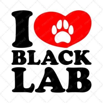 I Love Black Lab SVG PNG EPS DXF AI Download