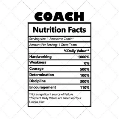 Coach Nutrition Facts SVG PNG EPS DXF AI Download