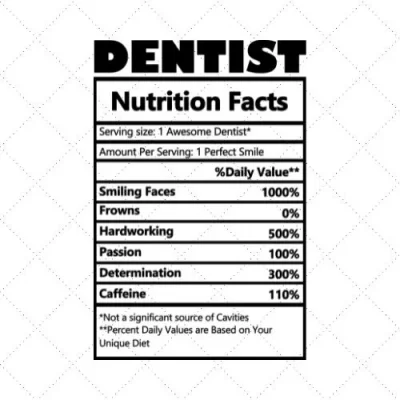 Dentist Nutrition Facts SVG PNG EPS DXF AI Download