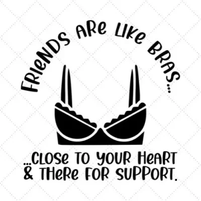 Friends Are Like A Bras Close To Your Heart & There For Your Support SVG PNG EPS DXF AI Download