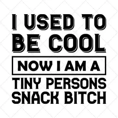 I Used To Be Cool Now I Am A Tiny Persons Snack Bitch SVG PNG EPS DXF AI Download