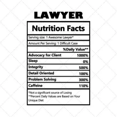 Lawyer Nutrition Facts SVG PNG EPS DXF AI Download
