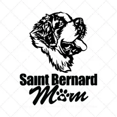 Saint Bernard Mom SVG PNG EPS DXF AI Download