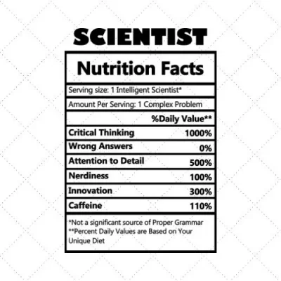 Scientist Nutrition Facts SVG PNG EPS DXF AI Download