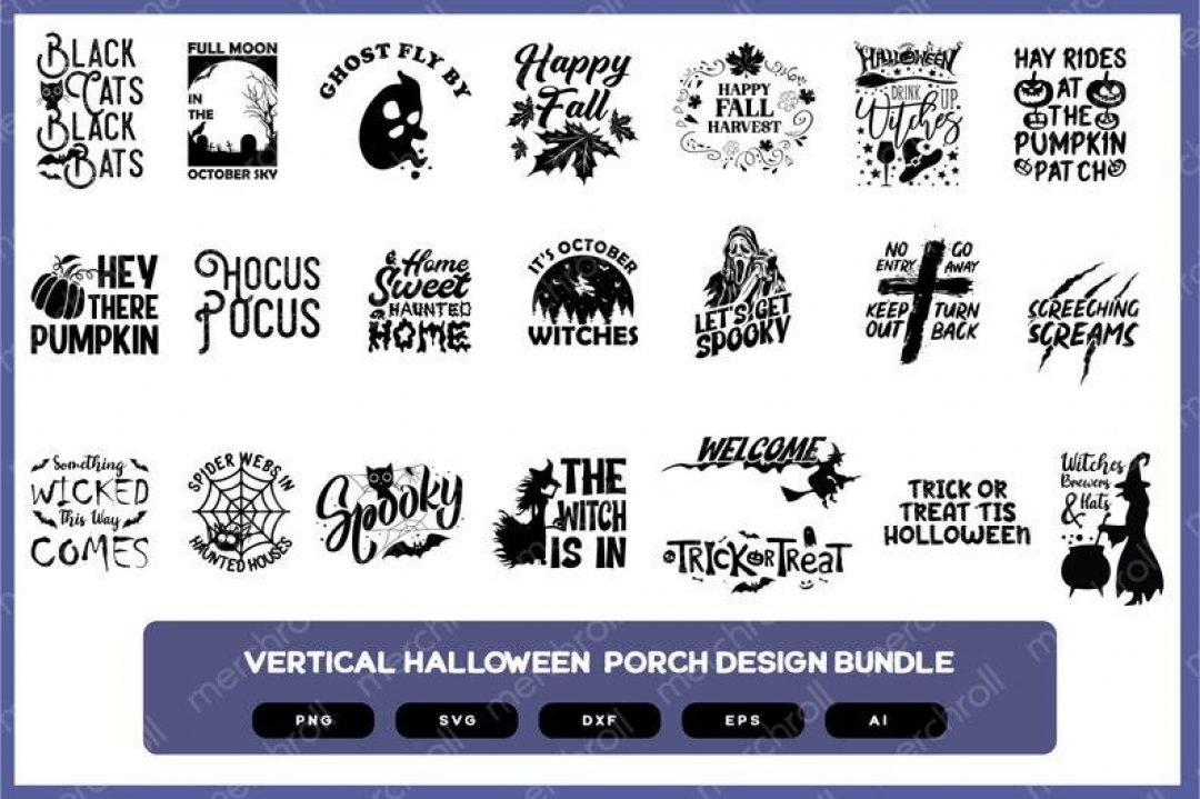Vertical Halloween Porch | Halloween Banner | Halloween Design | Halloween Shirt | Halloween Costume