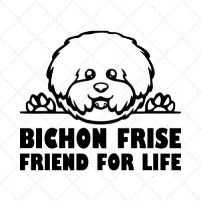 Bichon Frise Friend For Life SVG PNG EPS DXF AI Download