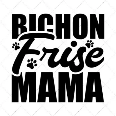 Bichon Frise Mama SVG PNG EPS DXF AI Download