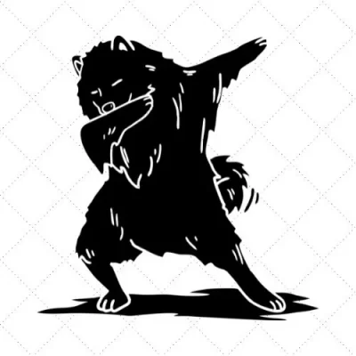 Dabbing Samoyed SVG PNG EPS DXF AI Download