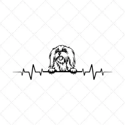 Maltese Heartbeat SVG PNG EPS DXF AI Download