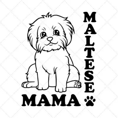 Maltese Mama SVG PNG EPS DXF AI Download