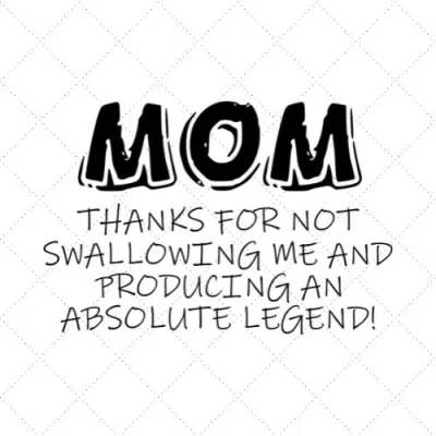 Mom Thanks For Not Swallowing Me And Producing Ab Absolute Legend! SVG PNG EPS DXF AI Download