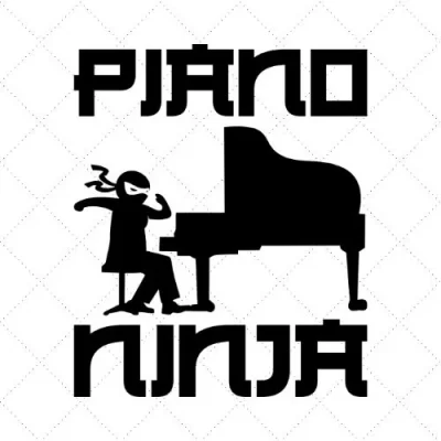 Piano Ninja SVG PNG EPS DXF AI Download