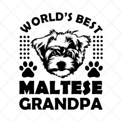 World's Best Maltese Grandpa SVG PNG EPS DXF AI Download