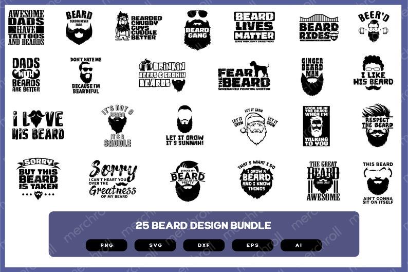 Beard Design Bundle | Beard Shirt | Bearded Shirt Design | Funny Beard | Funny Bearded | Bearded SVG | Bearded PNG | Bearded EPS